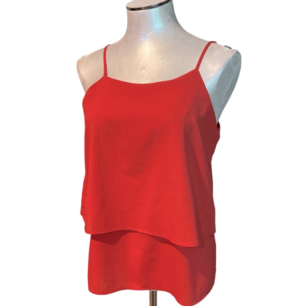 Paper Crane Women’s orange 2 tier camisole size Medium